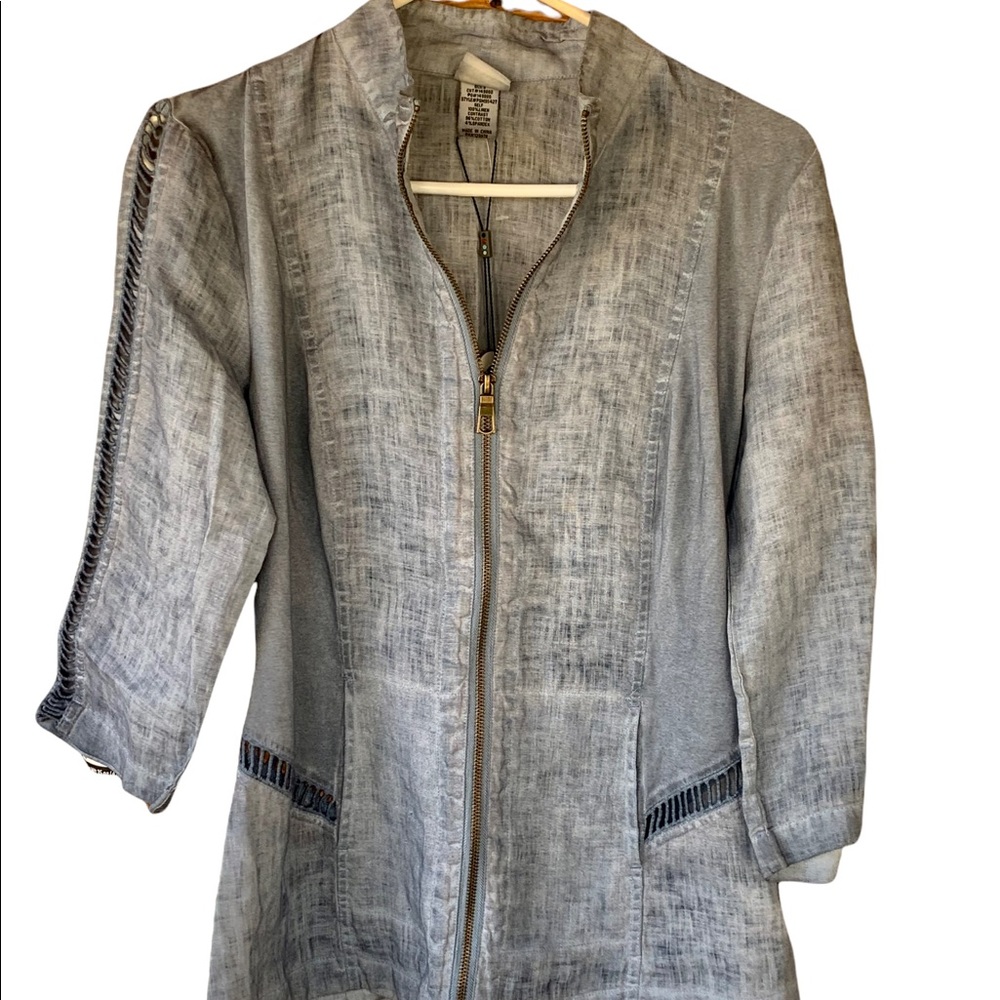 Mind Set by XVCI nwt denim blue cutout blouse jacket size small